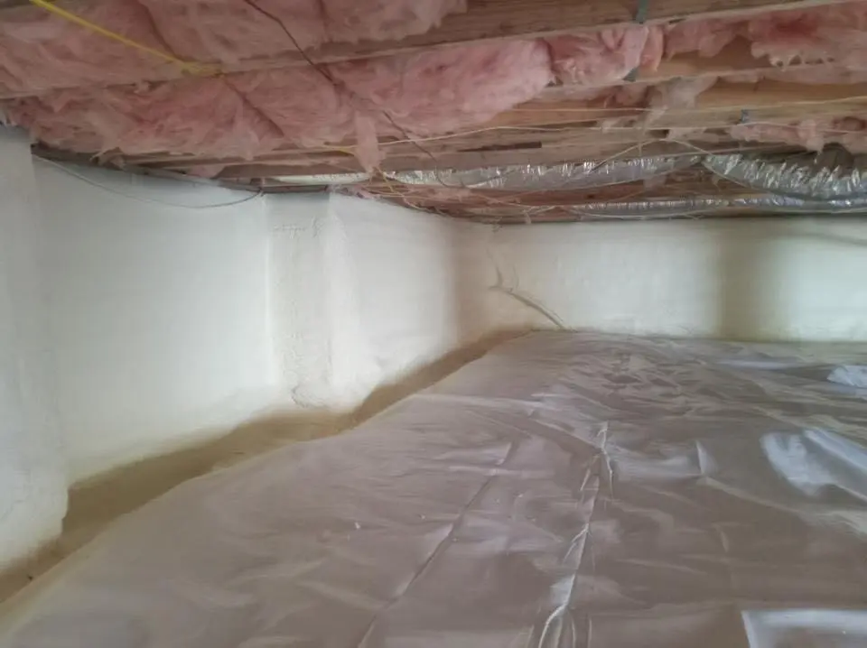 Crawl space encapsulation with closed-cell spray foam for Roof Waterproofing in Palm City